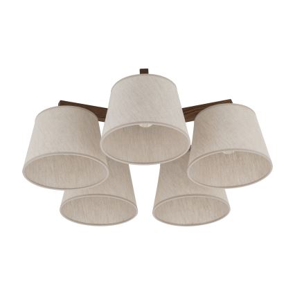 BRILAGI - LED opbouwkroonluchter LATTE 5xE27/15W/230V grenen/crème
