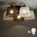 BRILAGI - LED Opbouwkroonluchter LATTE 5xE27/15W/230V grenen/mix