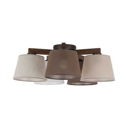 BRILAGI - LED Opbouwkroonluchter LATTE 5xE27/15W/230V grenen/mix