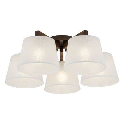 BRILAGI - LED opbouwkroonluchter LATTE 5xE27/15W/230V grenen/wit