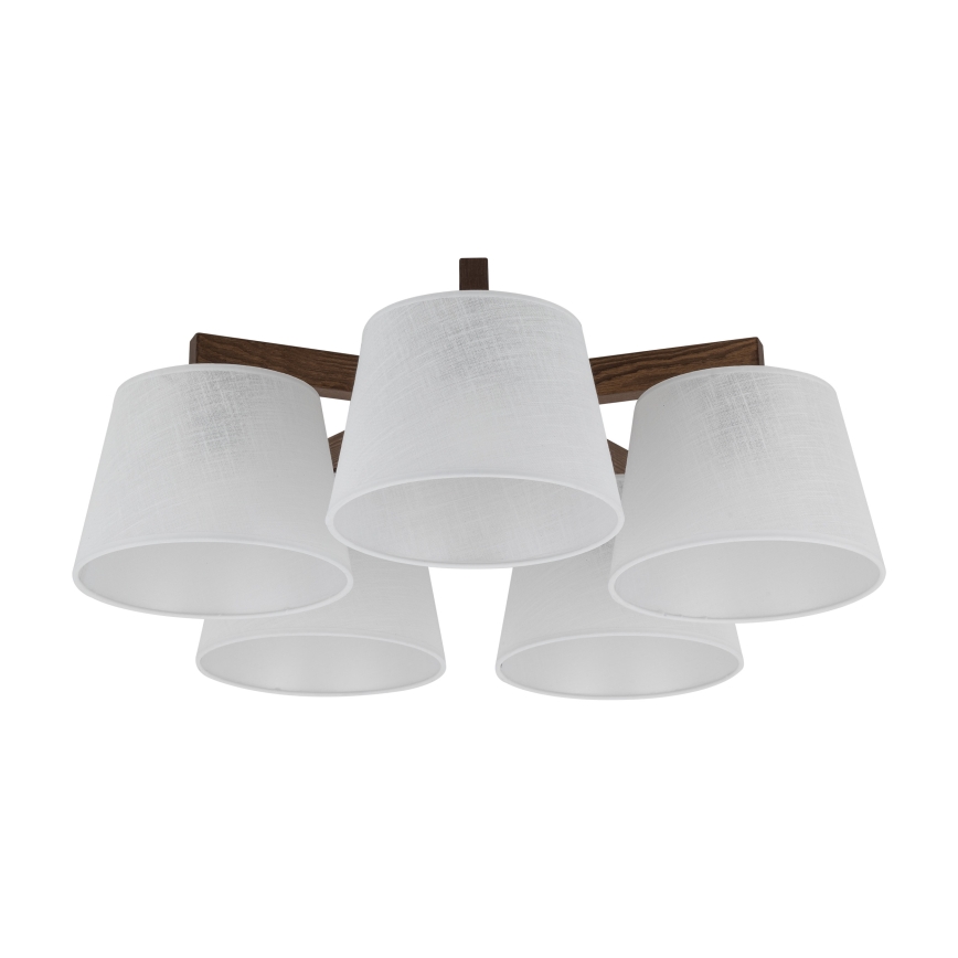 BRILAGI - LED opbouwkroonluchter LATTE 5xE27/15W/230V grenen/wit