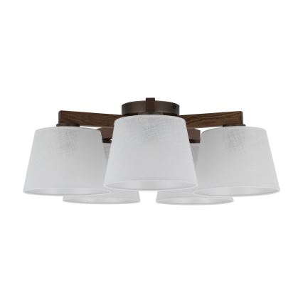 BRILAGI - LED opbouwkroonluchter LATTE 5xE27/15W/230V grenen/wit