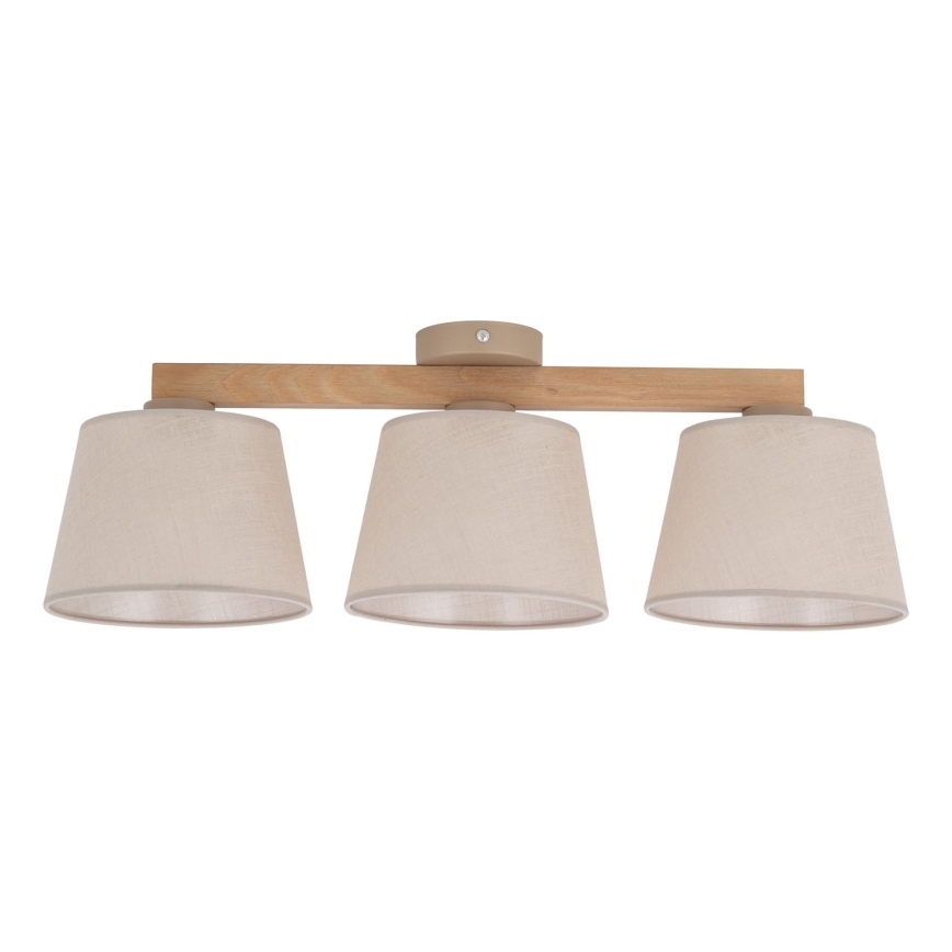BRILAGI - LED opbouwkroonluchter LATTE SABIA 3xE27/15W/230V dennenhout/beige
