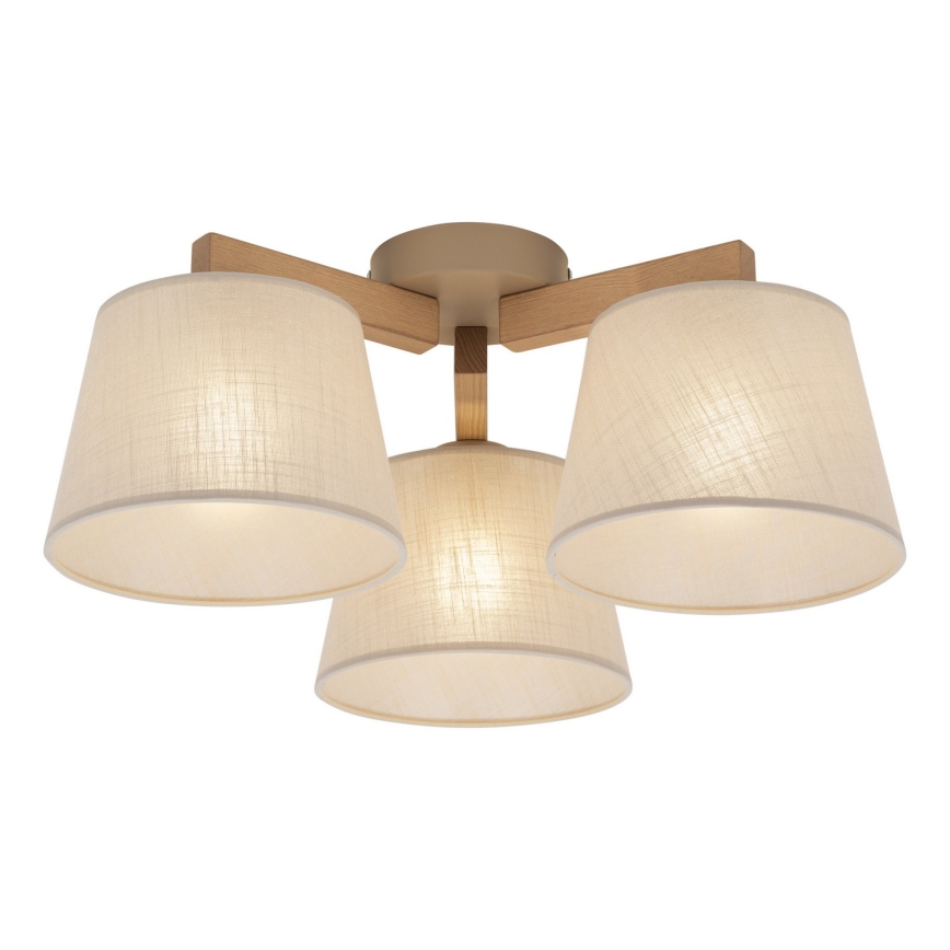 BRILAGI - LED opbouwkroonluchter LATTE SABIA 3xE27/15W/230V grenen/beige
