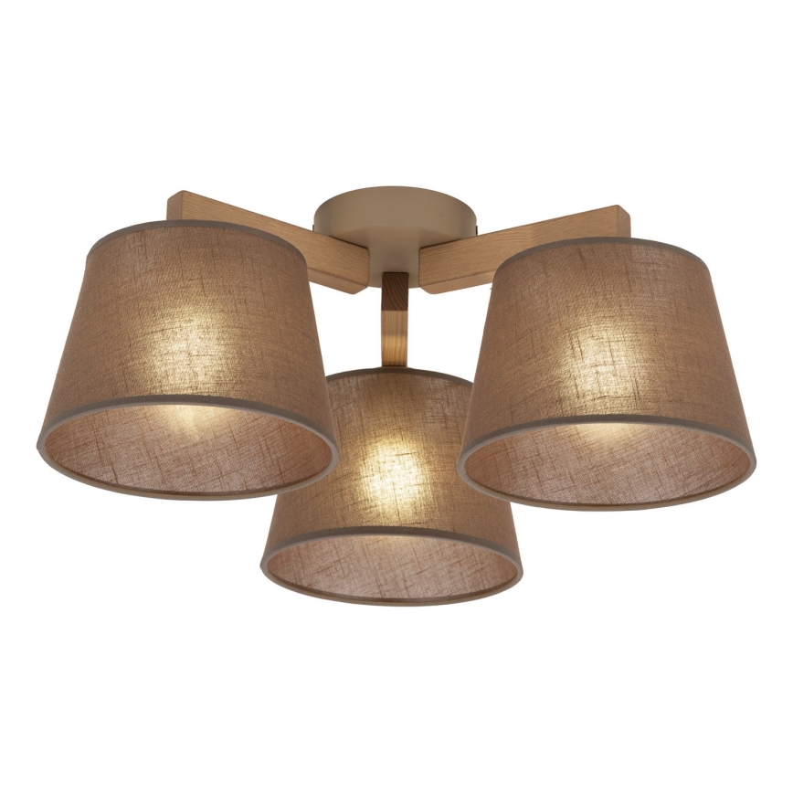 BRILAGI - LED Opbouwkroonluchter LATTE SABIA 3xE27/15W/230V grenen/bruin