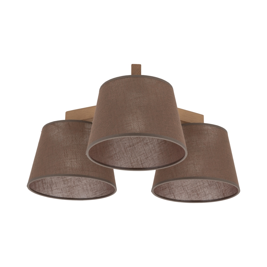 BRILAGI - LED Opbouwkroonluchter LATTE SABIA 3xE27/15W/230V grenen/bruin