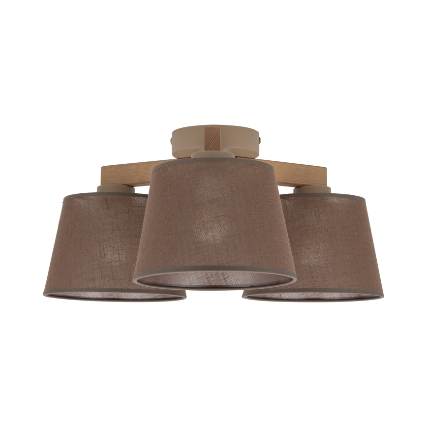 BRILAGI - LED Opbouwkroonluchter LATTE SABIA 3xE27/15W/230V grenen/bruin