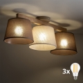 BRILAGI - LED opbouwkroonluchter LATTE SABIA 3xE27/15W/230V grenen/mix