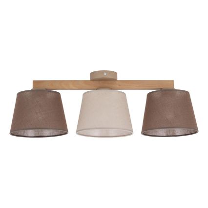 BRILAGI - LED opbouwkroonluchter LATTE SABIA 3xE27/15W/230V grenen/mix