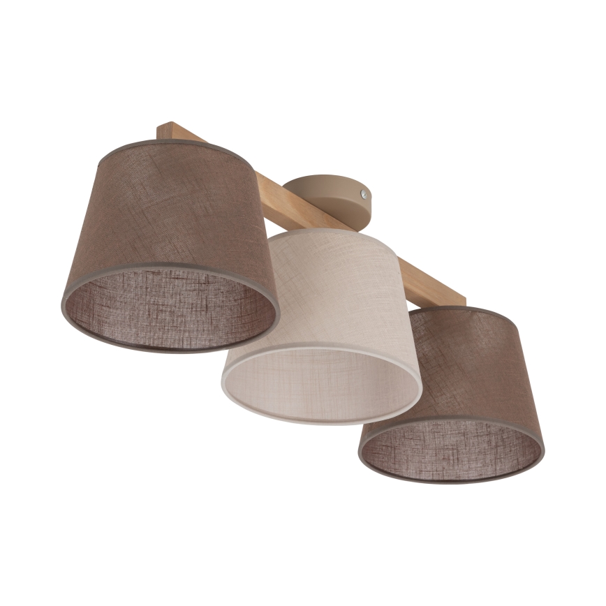 BRILAGI - LED opbouwkroonluchter LATTE SABIA 3xE27/15W/230V grenen/mix