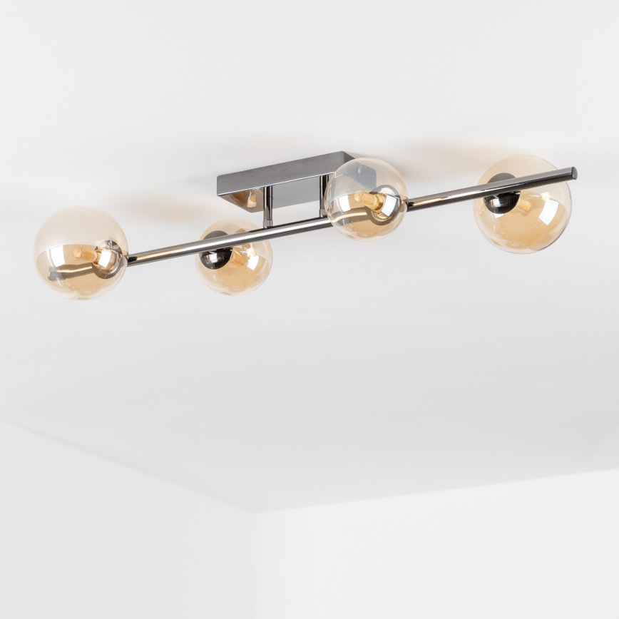 Brilagi - LED opbouwkroonluchter MILLA 4xG9/3W/230V zwart chroom/goud