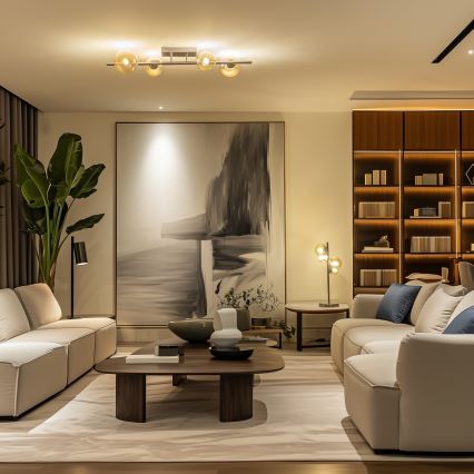 Brilagi - LED opbouwkroonluchter MILLA 4xG9/3W/230V zwart chroom/goud