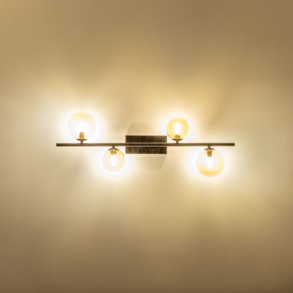 Brilagi - LED opbouwkroonluchter MILLA 4xG9/3W/230V zwart chroom/goud