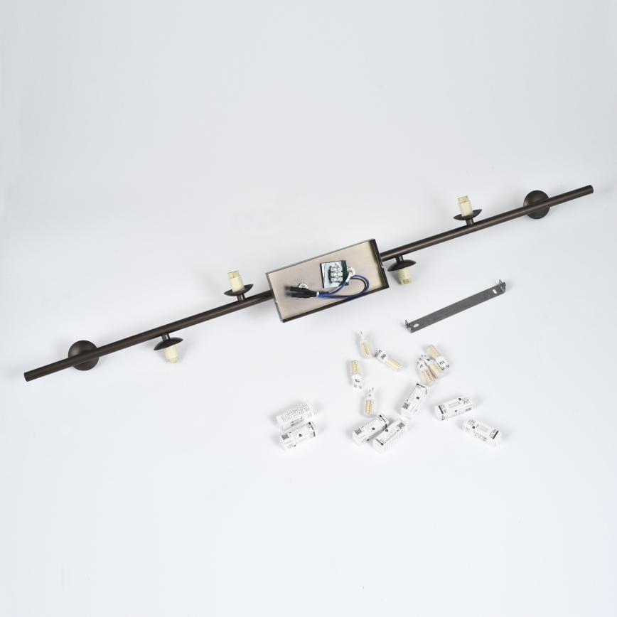Brilagi - LED opbouwkroonluchter MILLA 7xG9/3W/230V bruin/rookbruin
