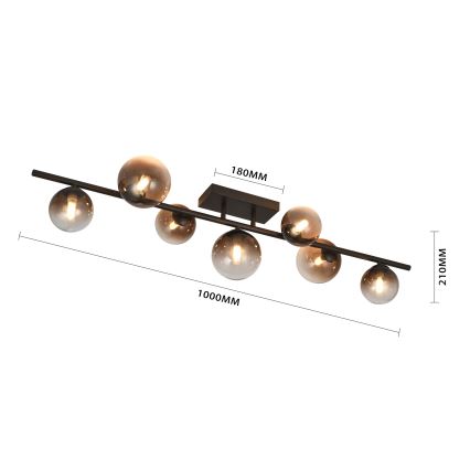 Brilagi - LED opbouwkroonluchter MILLA 7xG9/3W/230V bruin/rookbruin