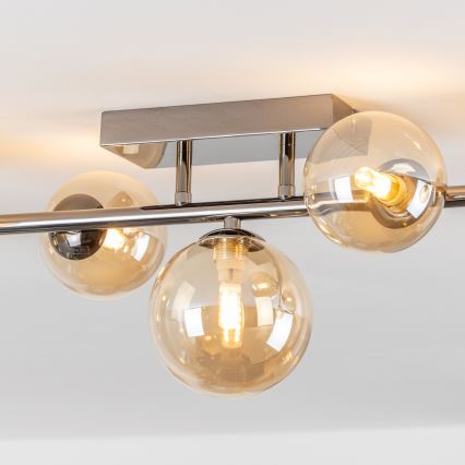 Brilagi - LED opbouwkroonluchter MILLA 7xG9/3W/230V zwart chroom/goud