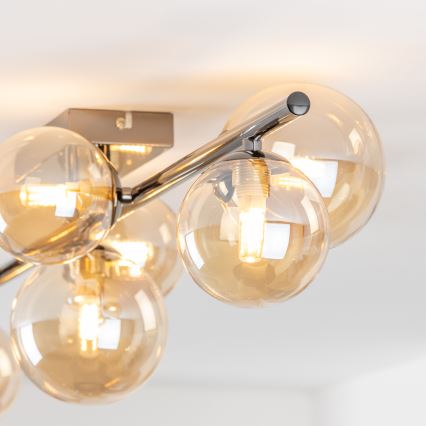 Brilagi - LED opbouwkroonluchter MILLA 7xG9/3W/230V zwart chroom/goud