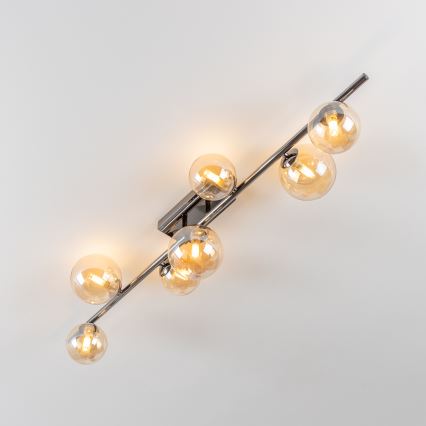 Brilagi - LED opbouwkroonluchter MILLA 7xG9/3W/230V zwart chroom/goud