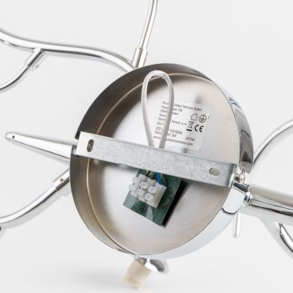 Brilagi - LED opbouwkroonluchter MISTEL 15xG9/3W/230V, zwart-chroom/rookglas