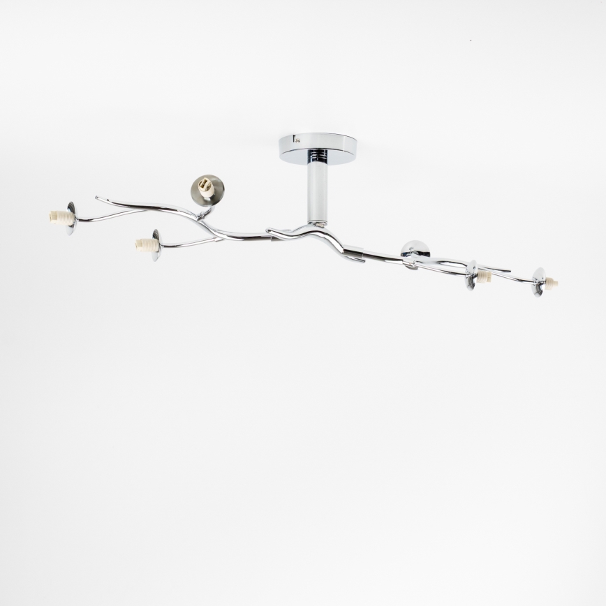 Brilagi - LED opbouwkroonluchter MISTEL 6xG9/3W/230V zwart-chroom/gerookt glas