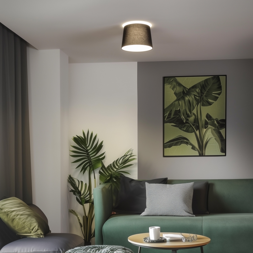 Brilagi - LED opbouwlamp CERIA 1xE27/40W/230V Ø30 cm zwart