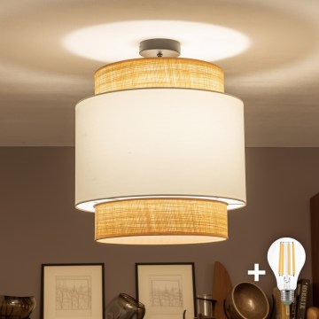 Brilagi - LED opbouwlamp CERIA 1xE27/60W/230V Ø 40 cm zwart/beige/wit
