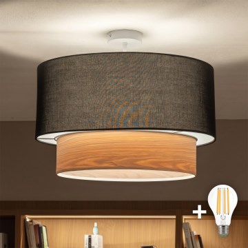 Brilagi - LED opbouwlamp CERIA 1xE27/60W/230V Ø 50 cm wit/zwart/beige