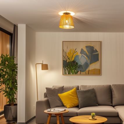 Brilagi - LED opbouwlamp CERIA BOHO 1xE27/40W/230V Ø 28 cm bruin