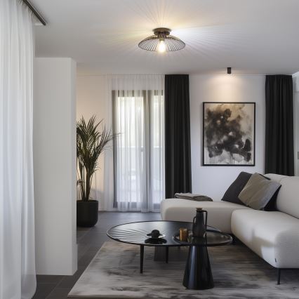 Brilagi - LED opbouwlamp CERIA WIRE 1xE27/40W/230V Ø 38 cm zwart