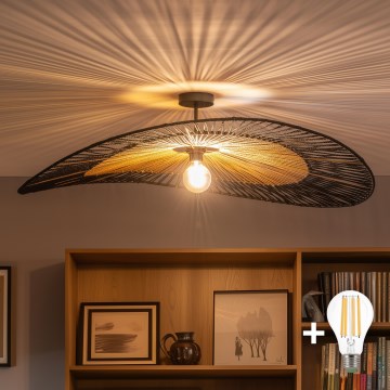 Brilagi - LED opbouwluchter CERIA BOHO 1xE27/60W/230V Ø 100 cm zwart/bruin