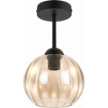 BRILAGI - LED Opbouwluster RETRO GLASS 1xE27/60W/230V Ø 18 cm zwart/rookbeige