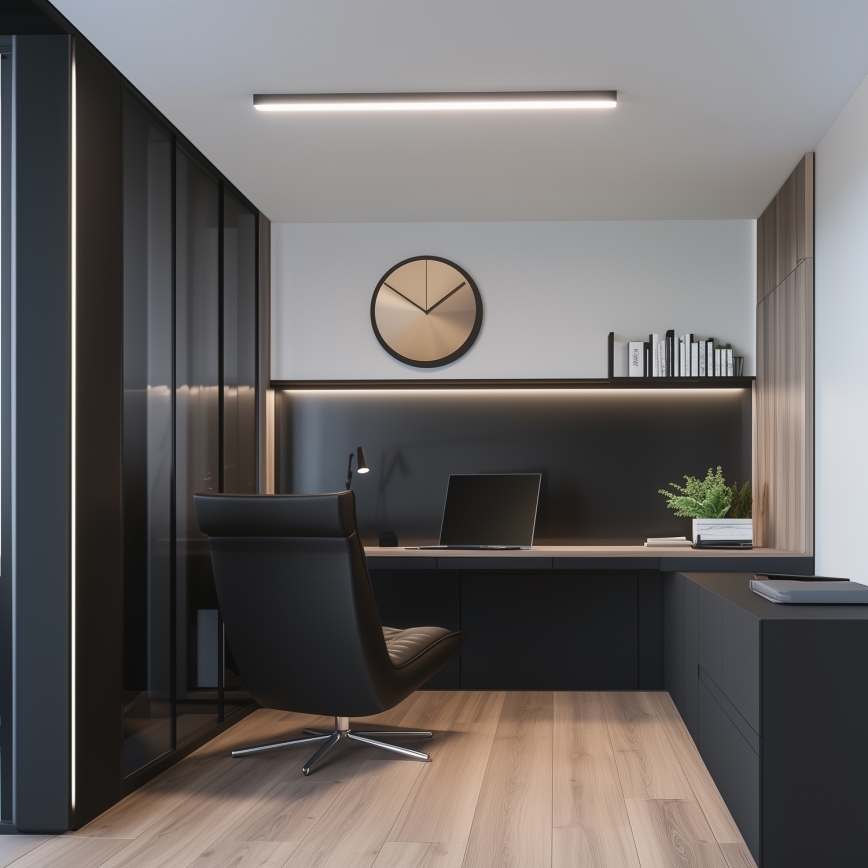 Brilagi - LED plafond-opbouwarmatuur FULLDAY LED/20/30/40W/230V 2700/4000/6000K 120 cm UGR19 zwart