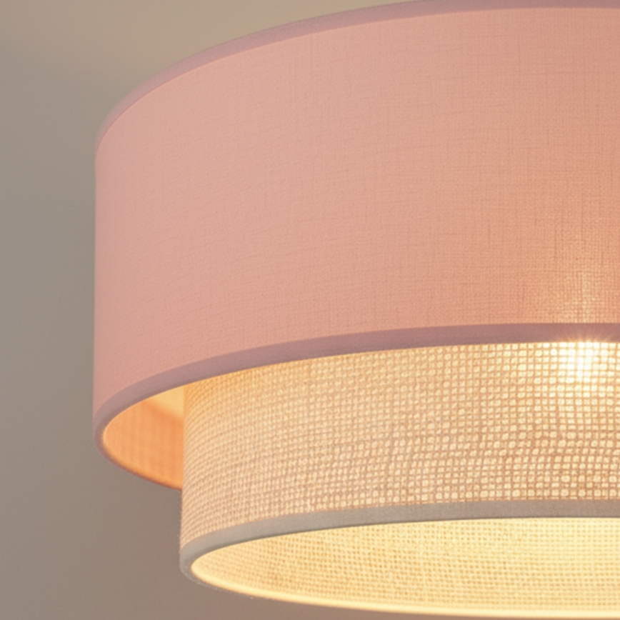 Brilagi - LED opbouwplafondlamp BOHO BOBO 1xE27/60W/230V Ø 40 cm roze/crème