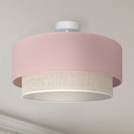 Brilagi - LED opbouwplafondlamp BOHO BOBO 1xE27/60W/230V Ø 40 cm roze/crème
