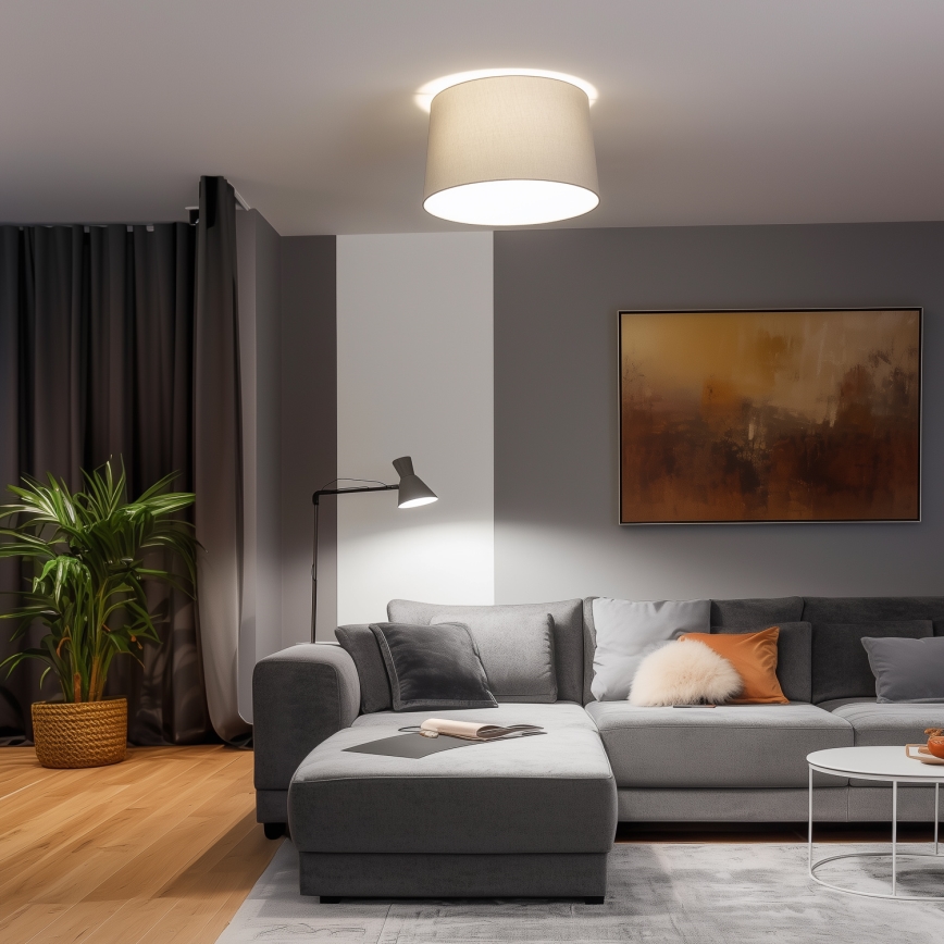 Brilagi - LED opbouwplafondlamp CERIA 1xE27/40W/230V Ø 45 cm grijs