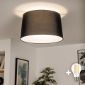 Brilagi - LED opbouwplafondlamp CERIA 1xE27/40W/230V Ø 45 cm zwart