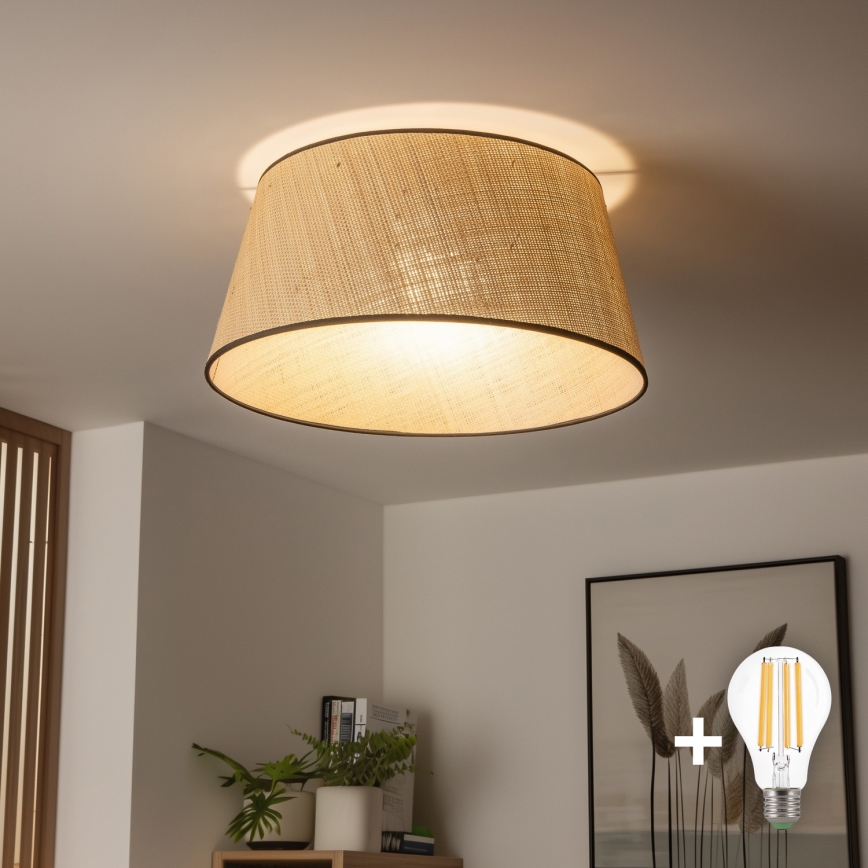 Brilagi - LED opbouwplafondlamp CERIA 1xE27/40W/230V Ø 50 cm beige