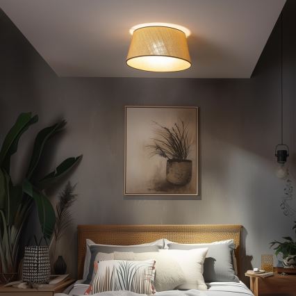 Brilagi - LED-opbouwplafondlamp CERIA 1xE27/40W/230V Ø 50 cm beige