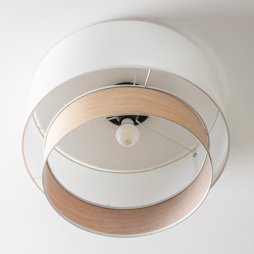 Brilagi - LED opbouwplafondlamp CERIA 1xE27/40W/230V Ø 50 cm wit/beige