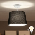 Brilagi - LED opbouwplafondlamp CERIA 1xE27/60W/230V Ø 30 cm wit/zwart