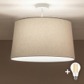 Brilagi - LED-opbouwplafondlamp CERIA 1xE27/60W/230V Ø 45 cm wit/grijs