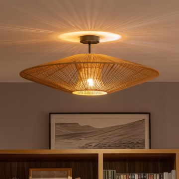 Brilagi - LED opbouwplafondlamp CERIA BOHO 1x E27/60W/230V Ø 70 cm zwart/bruin