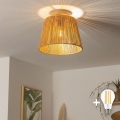 BRILAGI - LED opbouwplafondlamp CERIA BOHO 1xE27/40W/230V Ø 28 cm bruin/eiken