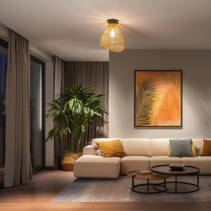 Brilagi - LED opbouwplafondlamp CERIA BOHO 1xE27/40W/230V Ø 30 cm bruin