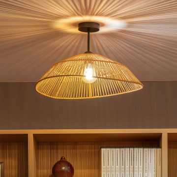 Brilagi - LED opbouwplafondlamp CERIA BOHO 1xE27/60W/230V Ø 50 cm zwart/bruin