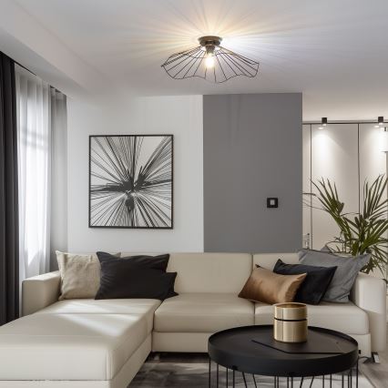 Brilagi - LED opbouwplafondlamp CERIA WIRE 1xE27/40W/230V Ø 60 cm zwart