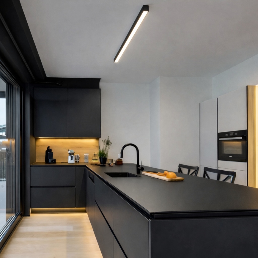 Brilagi - LED plafondlamp (opbouw) FULLDAY LED/20/30/40W/230V 2700/4000/6000K 120 cm zwart