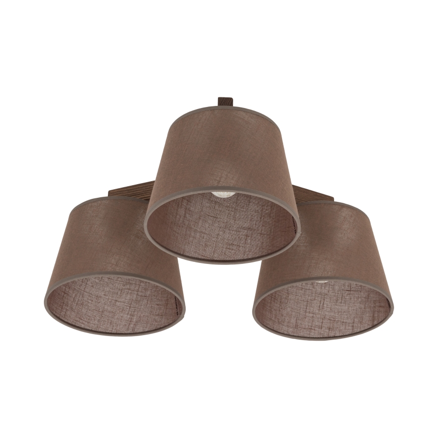 BRILAGI - LED Opbouwplafondlamp LATTE 3xE27/15W/230V grenen/bruin