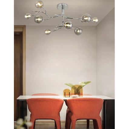 Brilagi - LED opbouwplafondlamp MISTEL 9xG9/3W/230V zwart chroom/gerookt