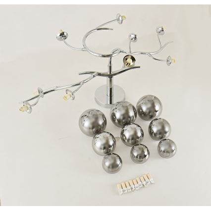 Brilagi - LED opbouwplafondlamp MISTEL 9xG9/3W/230V zwart chroom/gerookt